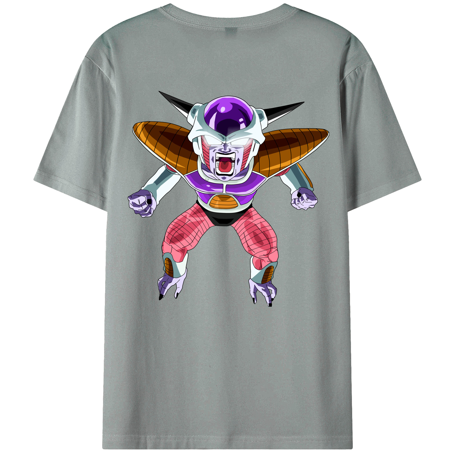 （画像用） ドラゴンボール フリーザ DRAGON BALL Frieza 綿100％ メンズ半袖Tシャツ（バックプリント） 通気性